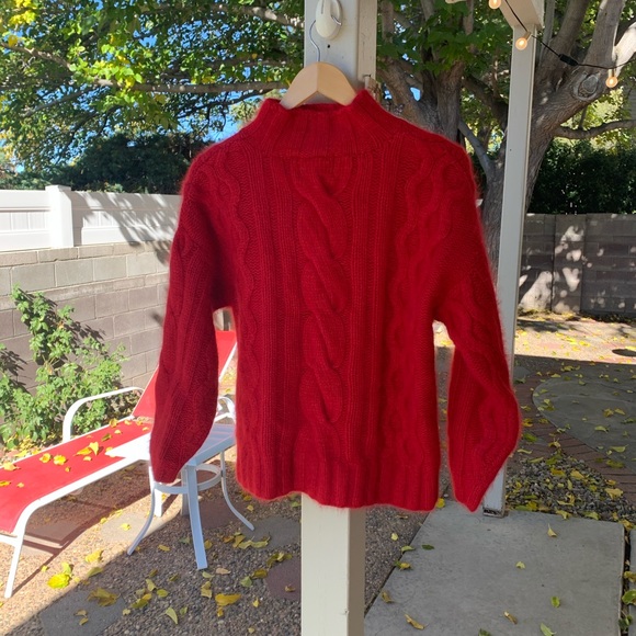 Express Tricot XS/S Red Sweater angora and lambswool - Picture 2 of 11